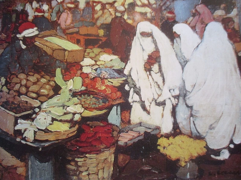 1874-Léon Cauvy - Mercato